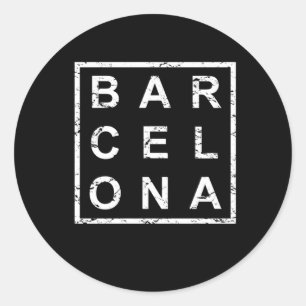 Snyggt Barcelona Spanien Runt Klistermärke