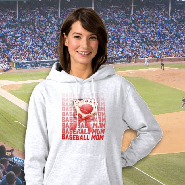 Snyggt BASEBALL MAMMA Mitt Boll Bow T Shirt (Skapare uppladdad)