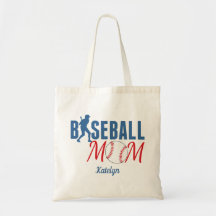 Snyggt Baseballmamma-monogram i blå och röd