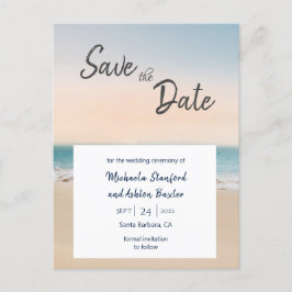 Snyggt Beach Wedding Spara datum meddelande Vykort