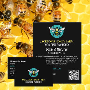 Snyggt Bee Logotyp - Beeyard, honungsfarmsreklam Reklamblad