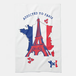 Snyggt BEROENDE TILL PARIS Monogram Kökshandduk