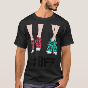 Snyggt Bff Bästa partnervänliga Vänskap Girls T Shirt