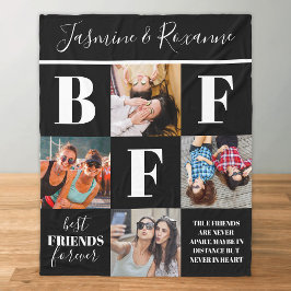 Snyggt BFF Besties Photo Collage Fleecefilt