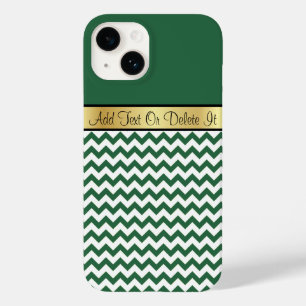 Snyggt Billiard Grönt och White Chevron Monogram