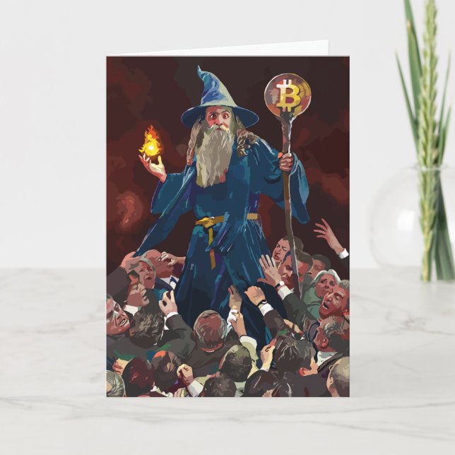 Snyggt Bitcoin - Btc-krypto Tack Kort (Framsida)