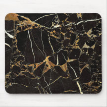 Snyggt Black and Guld Marble Mouse Pad