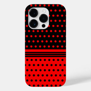 Snyggt Black and Red Polka dots och Rand