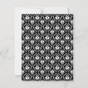 Snyggt Black and White Damask Pattern.