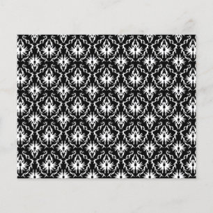 Snyggt Black and White Damask Pattern.