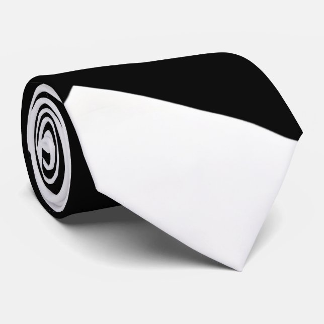 Snyggt Black and White Geometric Necktie Slips (Rullad)