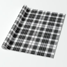 Snyggt Black and White Monochrome Tartan Play