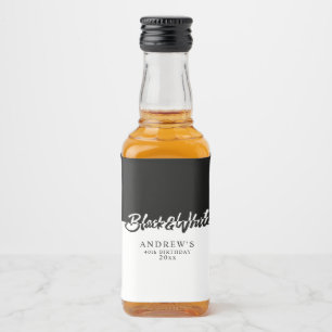 Snyggt Black and White Party Spritflaskor Etikett