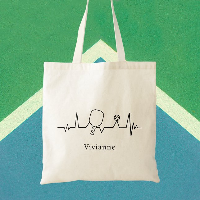 Snyggt Black and White Pickleball Älskare Tygkasse (Skapare uppladdad)