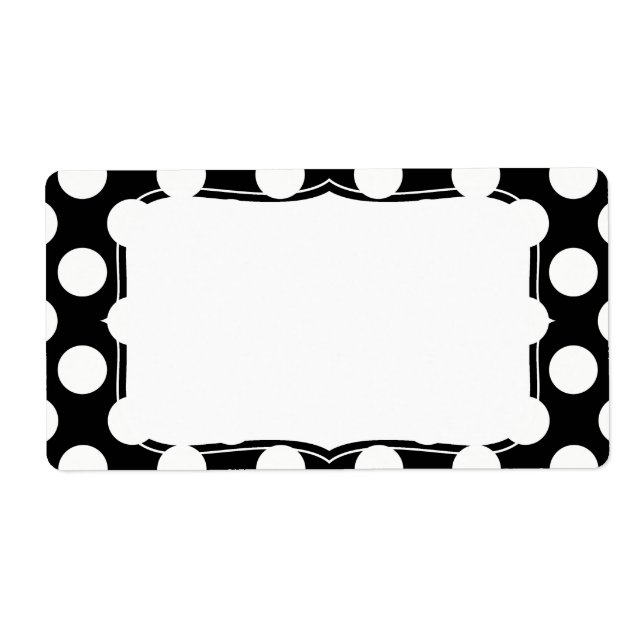 Snyggt Black and White Polka dots Mönster Fraktsedel (Framsidan)