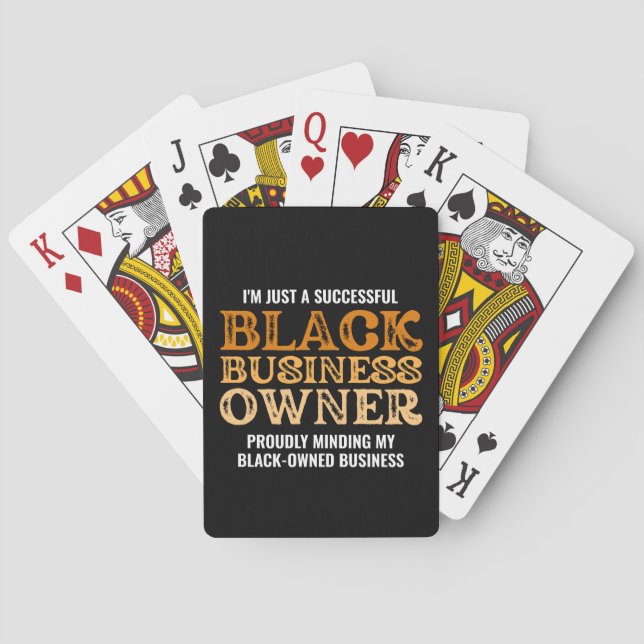 Snyggt BLACK BUSINESS OWNER Black Owned Casinokort (Baksidan)