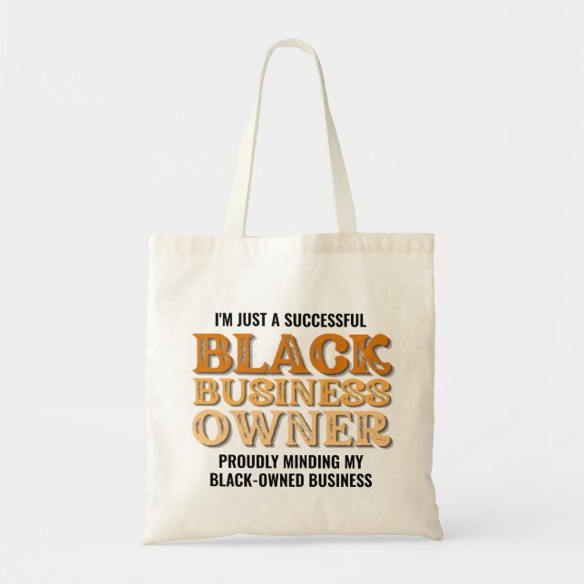 Snyggt BLACK BUSINESS OWNER Black Owned Tygkasse (Framsidan)