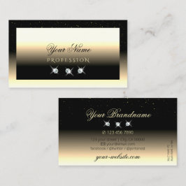 Snyggt Black Cream Guld Gnistra Diamonds Luxury Visitkort