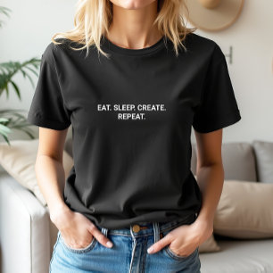 Snyggt Black Eat Sömnläge Skapa Upprepa slump T Shirt