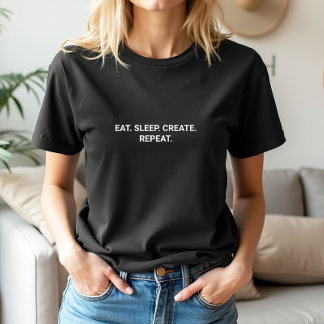 Snyggt Black Eat Sömnläge Skapa Upprepa slump T Shirt