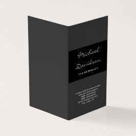 Snyggt Black Grått Classical Script-Affärskort Visitkort