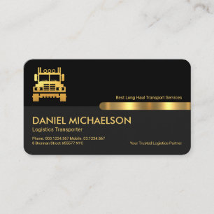 Snyggt Black Grått Lagrar Logistics Transporter Visitkort