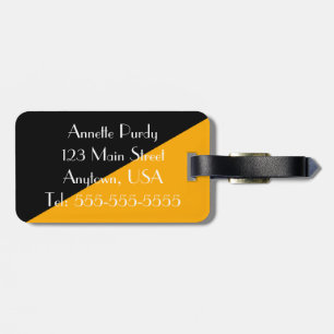 Snyggt Black & Guld Designer Luggage Tag Bagagebricka