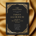 Snyggt Black Guld Gatsby 30års födelsedag Party Inbjudningar<br><div class="desc">Om du förbereder dig för att fira din 30års födelsedag och vill ha ett tema kan du tänka dig ett Underbart tema Gatsby stil/art deco. Temat är extravagant, glamoröst och opulent. Denna inbjudan innehåller ett citat från den Underbara Gatsby - "Jag tycker om stor party. Inbjudan är idealisk om du...</div>