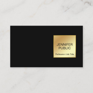 Snyggt Black Guld Modern Professionell Chic Enkel Visitkort