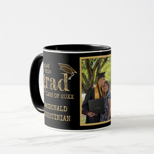 Snyggt Black Guld Photo Studenten Mugg (Framsida vänster)