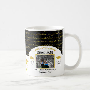 Snyggt Black Guld Studenten Photo Kaffemugg