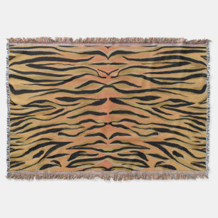 Snyggt Black Guld Tiger Animal Print Filt
