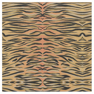 Snyggt Black Guld Tiger Animal Print Tyg