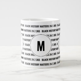 Snyggt BLACK HISTOY MATTERS Monogram Jumbo Mugg