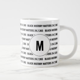 Snyggt BLACK HISTOY MATTERS Monogram Jumbo Mugg