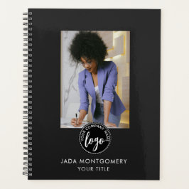 Snyggt Black ID Card Modern Minimalist Photo Logot