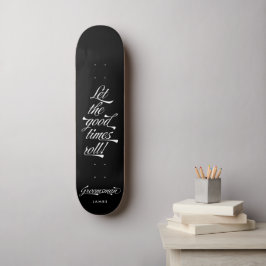 Snyggt Black Låt Bra Times Roll Groomsman Mini Skateboard Bräda 18,5 Cm