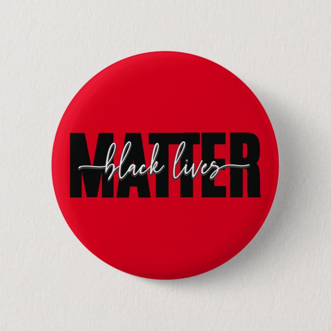 Snyggt Black Lives Matter Typography Knapp (Framsida)