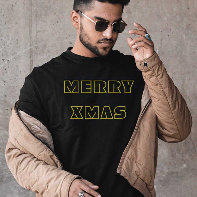 Snyggt Black och guld God jul jul T Shirt (Skapare uppladdad)