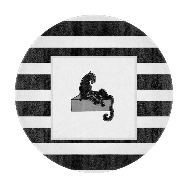 Snyggt Black Panther Cat White Modern (Framsidan)