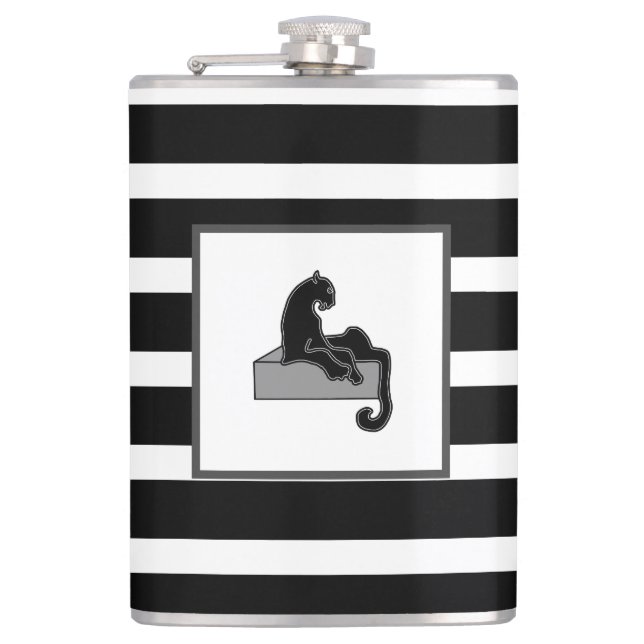 Snyggt Black Panther Cat White Modern Fickplunta (Framsidan)