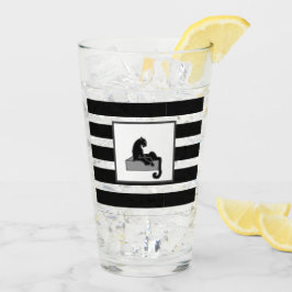 Snyggt Black Panther Cat White Modern Glaskopp