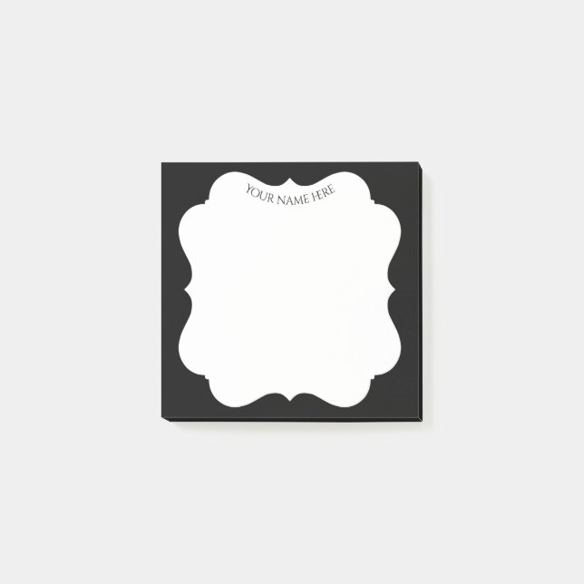 Snyggt black ram med ditt namn post-it block (Framsida)