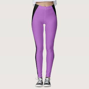 Snyggt Black Rand om Violet Leggings