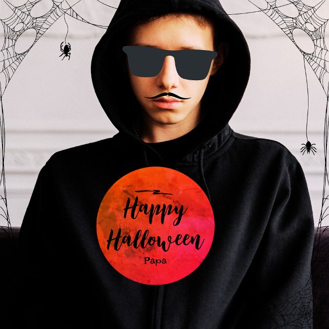 Snyggt Black Red Orange Måne Halloween Manar Hoodie (Skapare uppladdad)