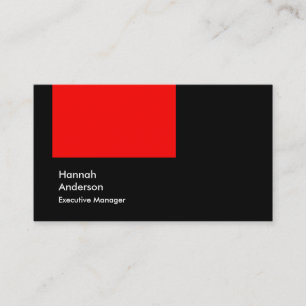 Snyggt Black Red Professionell Modern Visitkort