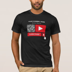 Snyggt Black & Red - QR-kod, Youtube - Vlogger T Shirt
