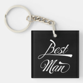 Snyggt Black Retro Typography Best Man-Marskalkar