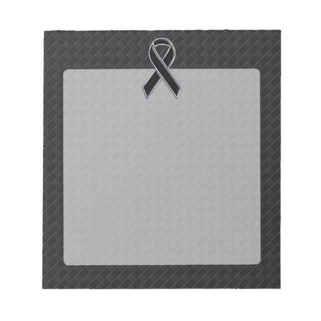 Snyggt Black Ribbon Awareness Anteckningsblock (Framsida)