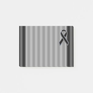 Snyggt Black Ribbon Awareness Lodrät Rand Post-it Block